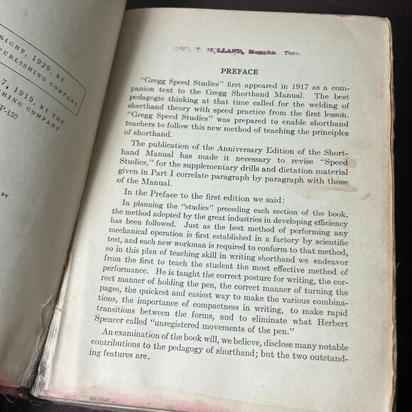 Antique Gregg Speed Studies Anniversary Edition by John Gregg 1929 - Picture 8 of 10